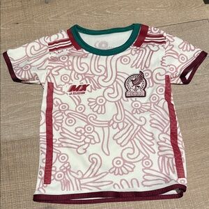 Kids Mexico Themed Shirt - Red and White